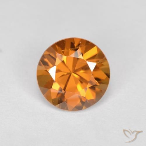 1.58ct Natürlicher Mittelorange Zirkon, Runden, VVS-VS