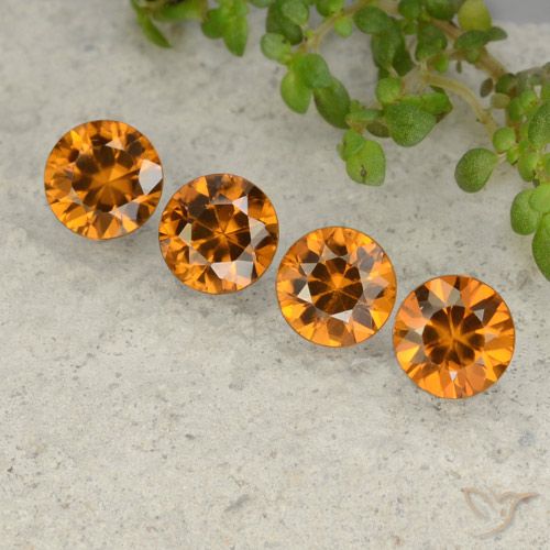 4.38ctw Natürlicher orange-braun Zirkon, Runden, VVS-VS