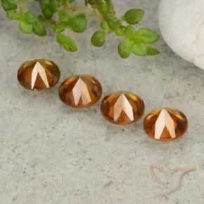 4.30 ct natürliche Mitteldunkles Orange Zirkon-Edelsteine, Runden, VVS-VS