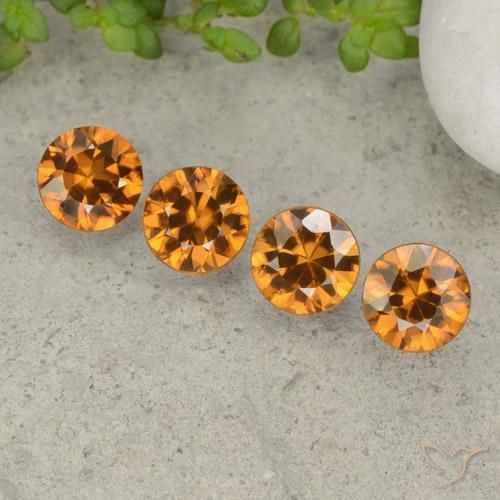 4.27ctw Natürlicher orange-braun Zirkon, Runden, VVS-VS
