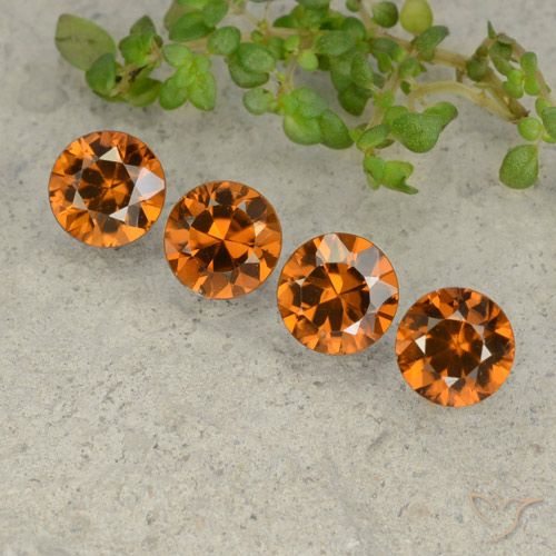 4.31ctw Natürlicher Dunkelorange Zirkon, Runden, VVS-VS