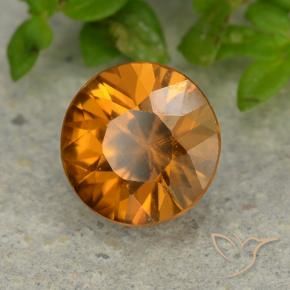 9,17 ctw natürlicher Aprikose Orange Zirkon, Runden, VVS-VS