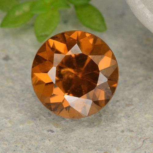 1.20ct Natürlicher tieforange Zirkon, Runden, VS