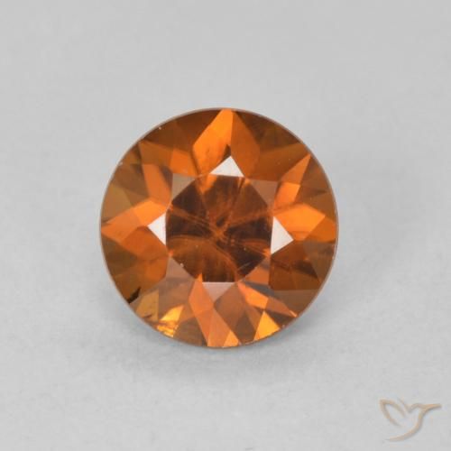 1.21ct Natürlicher Medium Dark-Orange Zirkon, Runden, VVS-VS