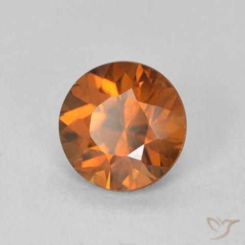 9,17 ctw natürlicher Medium Dark-Orange Zirkon, Runden, VVS-VS
