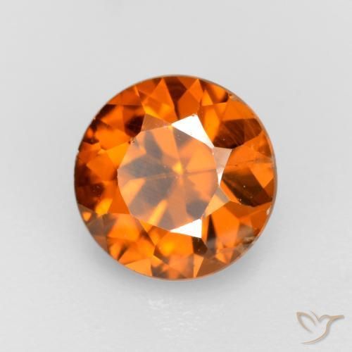 9,17 ctw natürlicher Mitteldunkles Orange Zirkon, Runden, VS