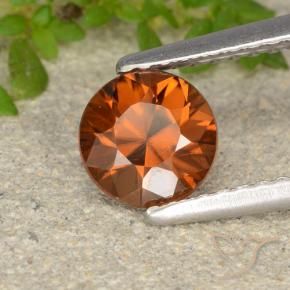 9,17 ctw natürlicher rötlich-orange Zirkon, Runden, VVS-VS