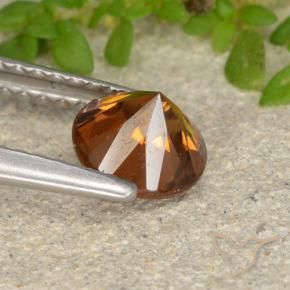 9,17 ctw natürlicher rötlich-orange Zirkon, Runden, VVS-VS