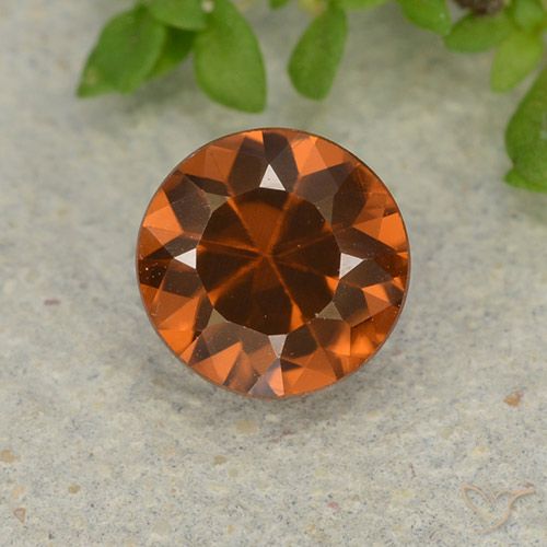 1.19ct Natürlicher Dunkelorange Zirkon, Runden, VVS-VS
