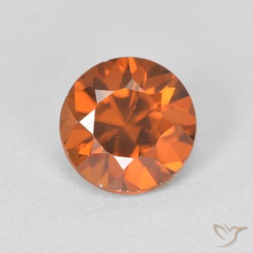 1.20ct Natürlicher Medium Dark-Orange Zirkon, Runden, VVS-VS