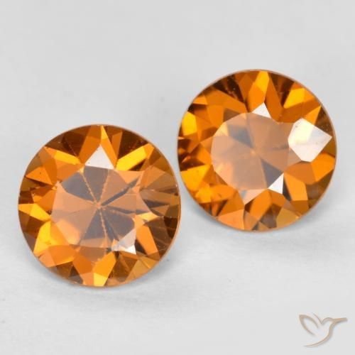 2.24 ct natürliche tieforange Zirkon-Edelsteine, Runden, VVS-VS
