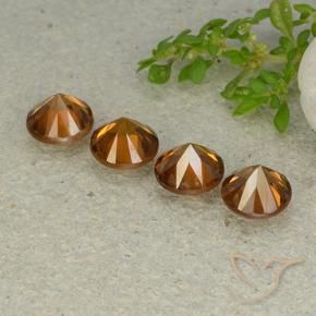 4.75 ct natürliche Mitteldunkles Orange Zirkon-Edelsteine, Runden, VVS-VS