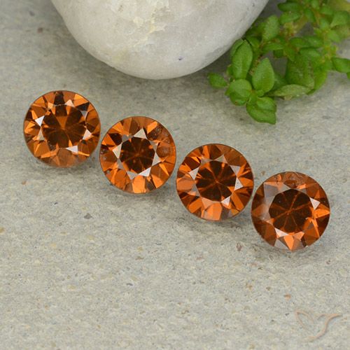 4.94ctw Natürlicher Amber Orange Zirkon, Runden, VVS-VS