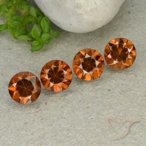 4.94 ct natürliche Amber Orange Zirkon-Edelsteine, Runden, VVS-VS