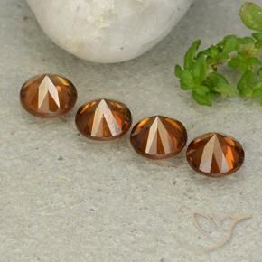 4.94 ct natürliche Amber Orange Zirkon-Edelsteine, Runden, VVS-VS