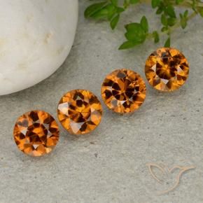 4.61 ct natürliche Gelblich-orange Zirkon-Edelsteine, Runden, VVS-VS