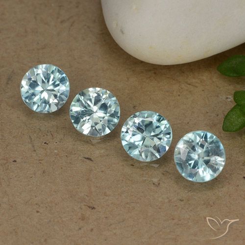 1.85ctw Natürlicher hellblau Zirkon, Runden, VVS-VS