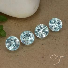 1.85 ct natürliche hellblau Zirkon-Edelsteine, Runden, VVS-VS