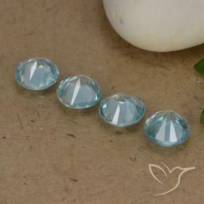 1.85 ct natürliche hellblau Zirkon-Edelsteine, Runden, VVS-VS