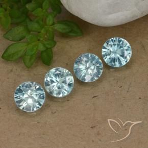1.71 ct natürliche hellblau Zirkon-Edelsteine, Runden, VVS-VS