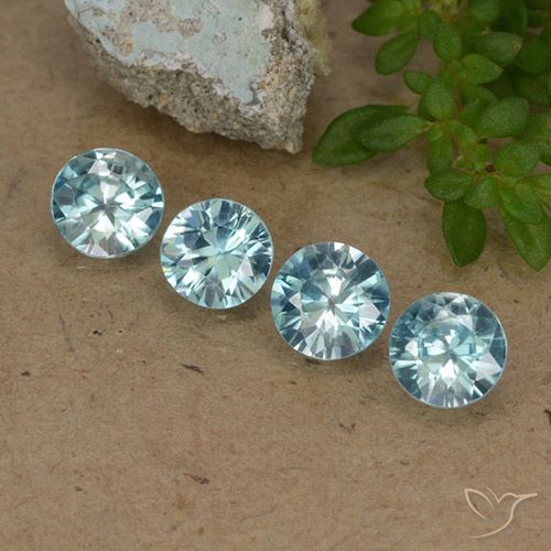 1.78ctw Natürlicher hellblau Zirkon, Runden, VVS-VS