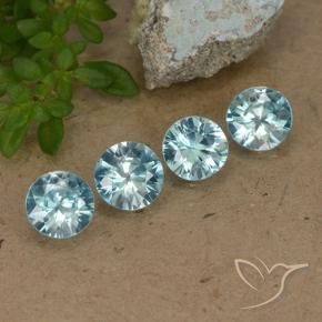 1.78 ct natürliche hellblau Zirkon-Edelsteine, Runden, VVS-VS