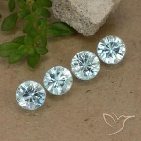 2.06 ct natürliche hellblau Zirkon-Edelsteine, Runden, VVS-VS