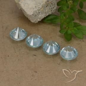 2.06 ct natürliche hellblau Zirkon-Edelsteine, Runden, VVS-VS
