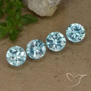 2.06 ct natürliche hellblau Zirkon-Edelsteine, Runden, VVS-VS
