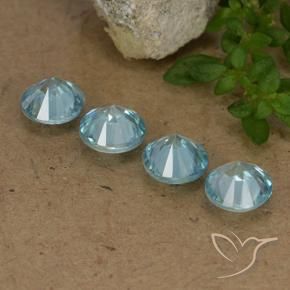 2.06 ct natürliche hellblau Zirkon-Edelsteine, Runden, VVS-VS