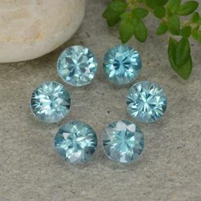 2,38 ct natürliche blauer Zirkon-Edelsteine, Rundschliff, VVS-VS