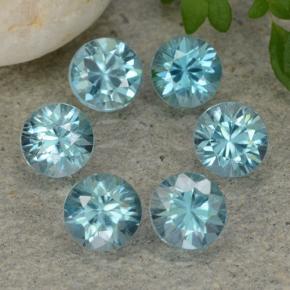 2,38 ct natürliche blauer Zirkon-Edelsteine, Rundschliff, VVS-VS