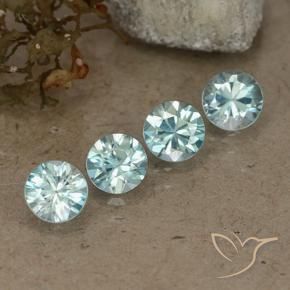 2.02 ct natürliche Hellblau Zirkon-Edelsteine, Runden, VVS-VS