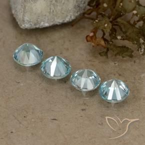 2.02 ct natürliche Hellblau Zirkon-Edelsteine, Runden, VVS-VS