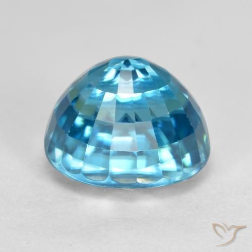 9,17 ctw natürlicher Elektrisches Blau Zirkon, Oval, VVS
