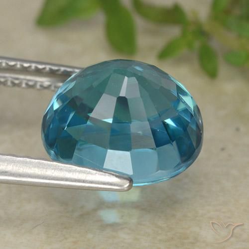9,17 ctw natürlicher Mittelblau Zirkon, Oval, VVS