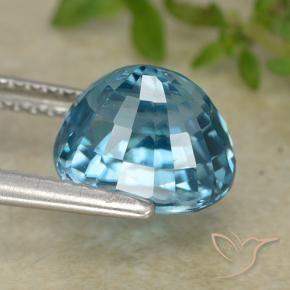 9,17 ctw natürlicher Mittelblau Zirkon, Oval, VVS