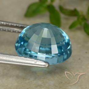 9,17 ctw natürlicher Elektrisches Blau Zirkon, Oval, VVS