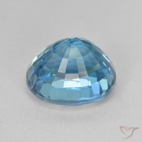 9,17 ctw natürlicher grünlich-blau Zirkon, Oval, VVS
