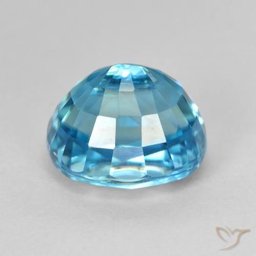 9,17 ctw natürlicher Mittelblau Zirkon, Oval, VVS