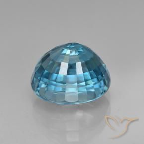 9,17 ctw natürlicher Intensives Silber Aqua-Blau Zirkon, Oval, VVS