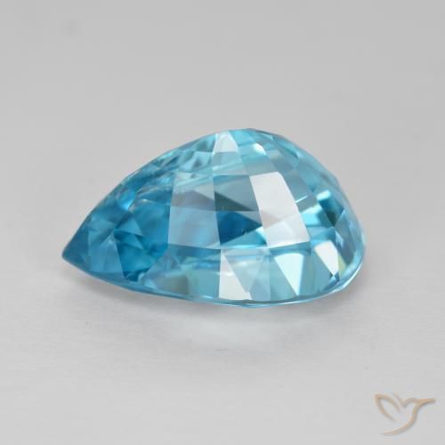 9,17 ctw natürlicher Wasserblau Zirkon, Birnenform, VVS