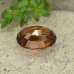 9,17 ctw natürlicher tieforange Zirkon, Oval, VVS-VS