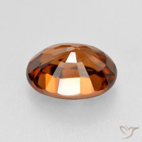 9,17 ctw natürlicher tieforange Zirkon, Oval, VVS-VS