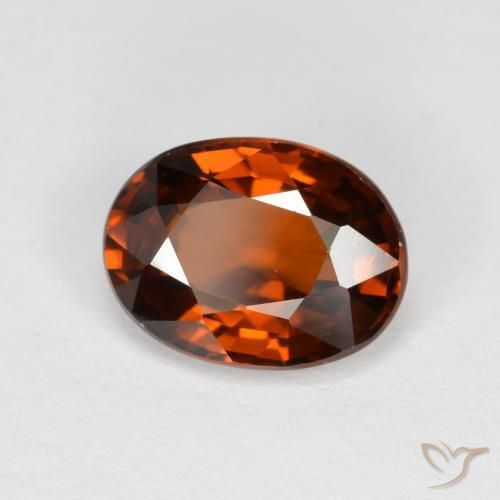 9,17 ctw natürlicher rötlich-orange Zirkon, Oval, VVS