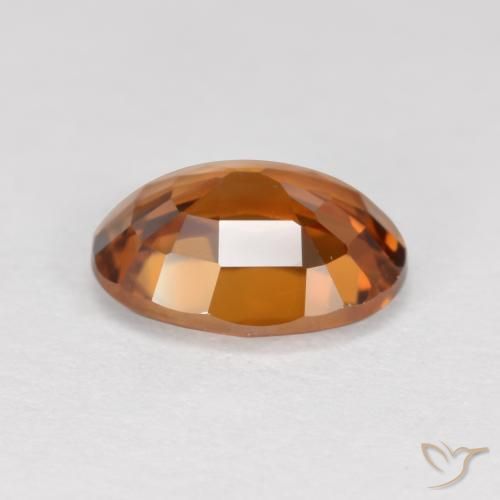 9,17 ctw natürlicher Mitteldunkles Orange Zirkon, Oval, VVS-VS