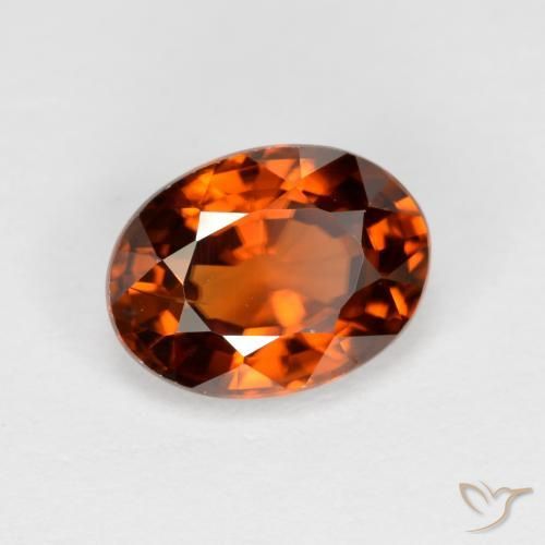 9,17 ctw natürlicher Dunkelorange Zirkon, Oval, VVS-VS