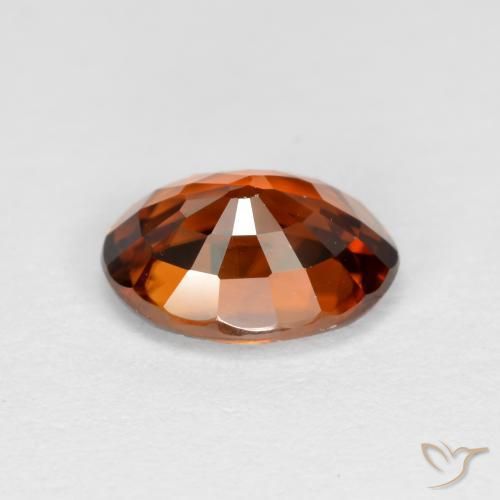 9,17 ctw natürlicher Dunkelorange Zirkon, Oval, VVS-VS