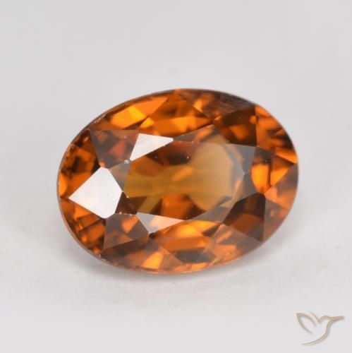 9,17 ctw natürlicher tieforange Zirkon, Oval, VVS