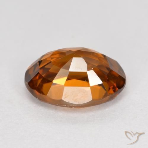 9,17 ctw natürlicher tieforange Zirkon, Oval, VVS